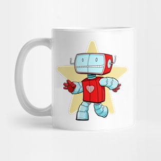 Hugbot the Robot with a Heart Full of Love. Mug